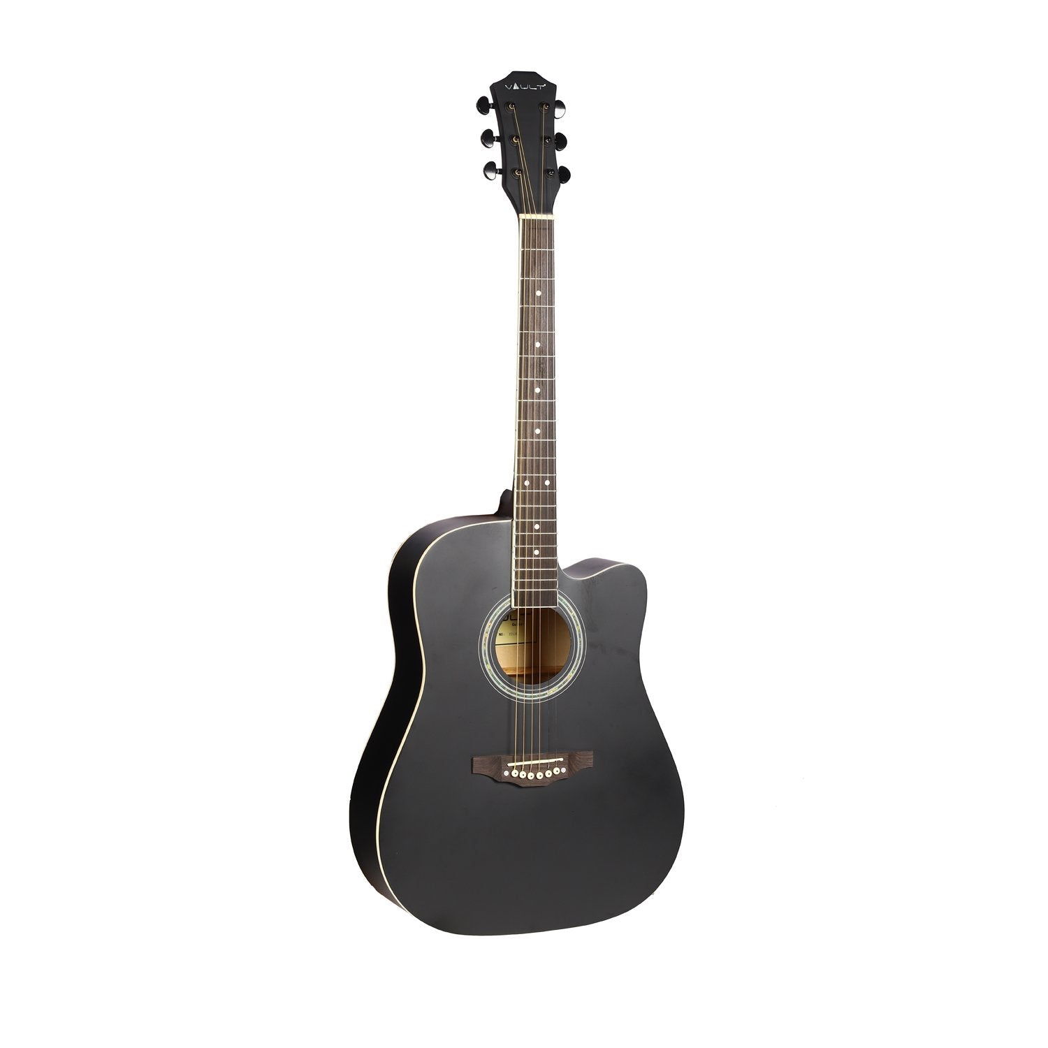 Vault Acoustic Guitars Vault ED-10C 41 inch Cutaway Acoustic Guitar with Bag, Strings, Straps, Picks, Stringwinder & Polishing Cloth