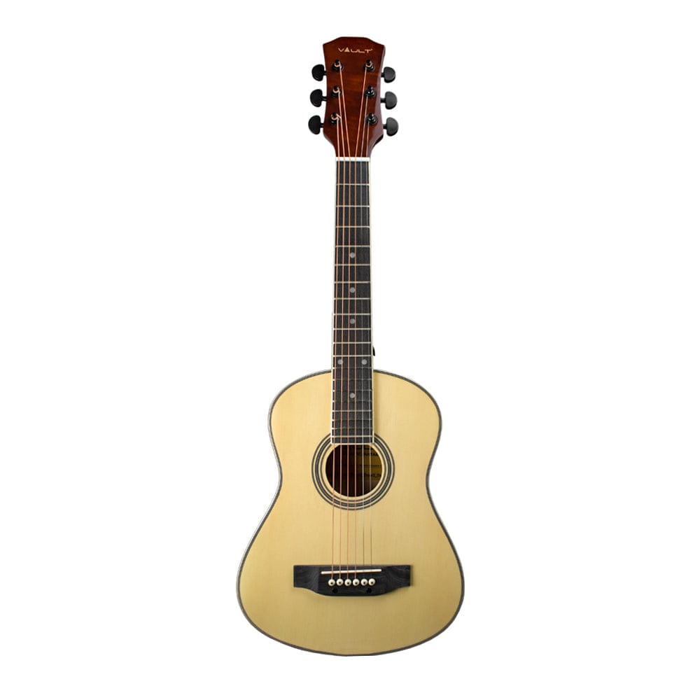 Vault Acoustic Guitars Vault Junior 30 Inch Acoustic Guitar for Kids with Truss Rod, Gig-Bag, Strings, Straps, Picks, String winder, Polishing Cloth & E-Book - Natural Gloss