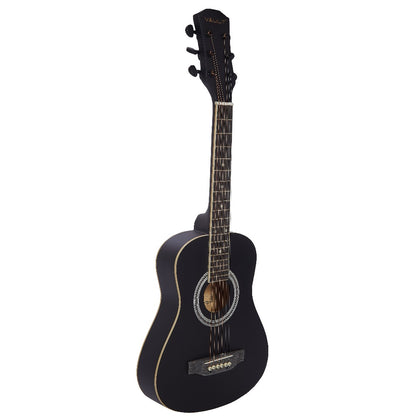 Vault Acoustic Guitars Vault Junior 30 Inch Acoustic Guitar with Truss Rod, Gig-Bag, Strings, Straps, Picks, String Winder, Polishing Cloth & E-Book - Perfect for Kids (Age 5-8 Years)#style_with-truss-rod,color_black