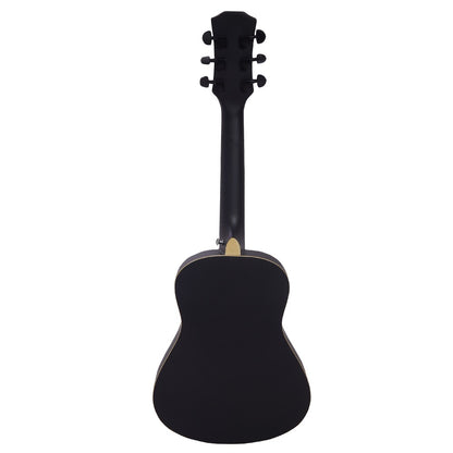 Vault Acoustic Guitars Vault Junior 30 Inch Acoustic Guitar with Truss Rod, Gig-Bag, Strings, Straps, Picks, String Winder, Polishing Cloth & E-Book - Perfect for Kids (Age 5-8 Years)#style_with-truss-rod,color_black