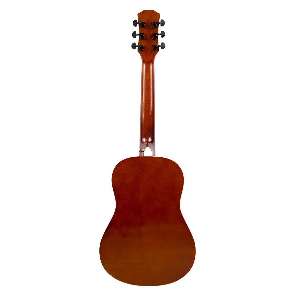 Vault Acoustic Guitars Vault Traveller 34 Inch Acoustic Guitar With Truss Rod, Bag, Strap, Strings, Polishing Cloth, String Winder and Picks - Natural Gloss