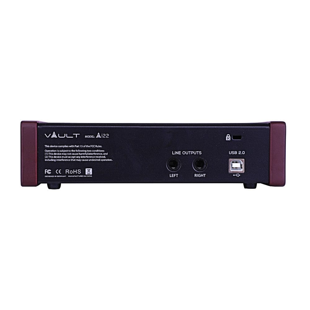 Vault Audio Interfaces Vault Ai22HD 2x2 USB Audio Interface with 192kHz Recording and Bitwig 8-Track Bundle