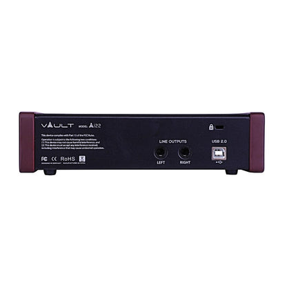Vault Audio Interfaces Vault Ai22HD 2x2 USB Audio Interface with 192kHz Recording and Bitwig 8-Track Bundle