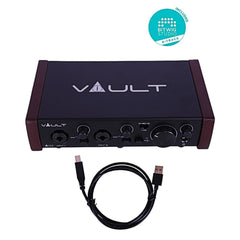 Vault Audio Interfaces Vault Ai22HD 2x2 USB Audio Interface with 192kHz Recording and Bitwig 8-Track Bundle