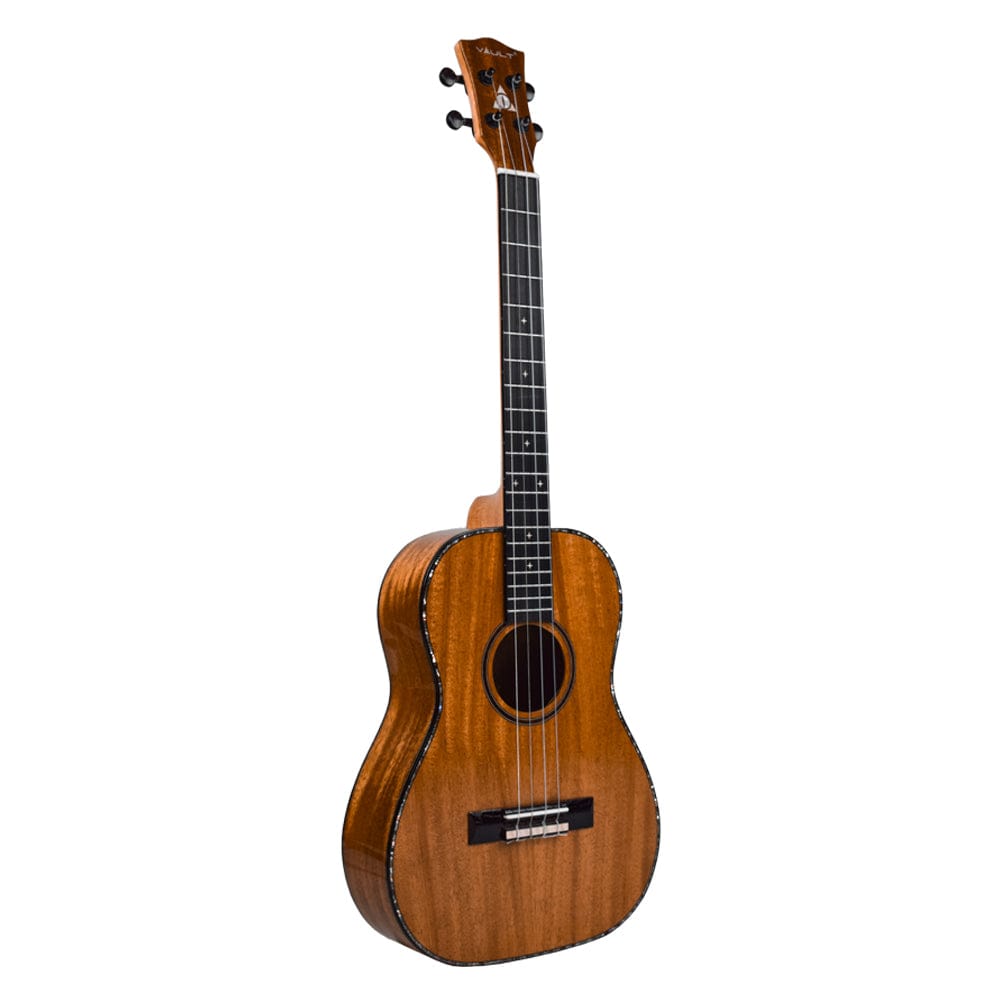 vault baritone ukuleles natural vault performer pro 30" all solid mahogany premium baritone ukulele with eq & gigbag - open box