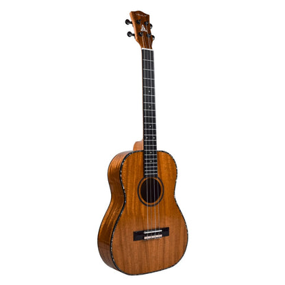 vault baritone ukuleles natural vault performer pro 30" all solid mahogany premium baritone ukulele with eq & gigbag - open box