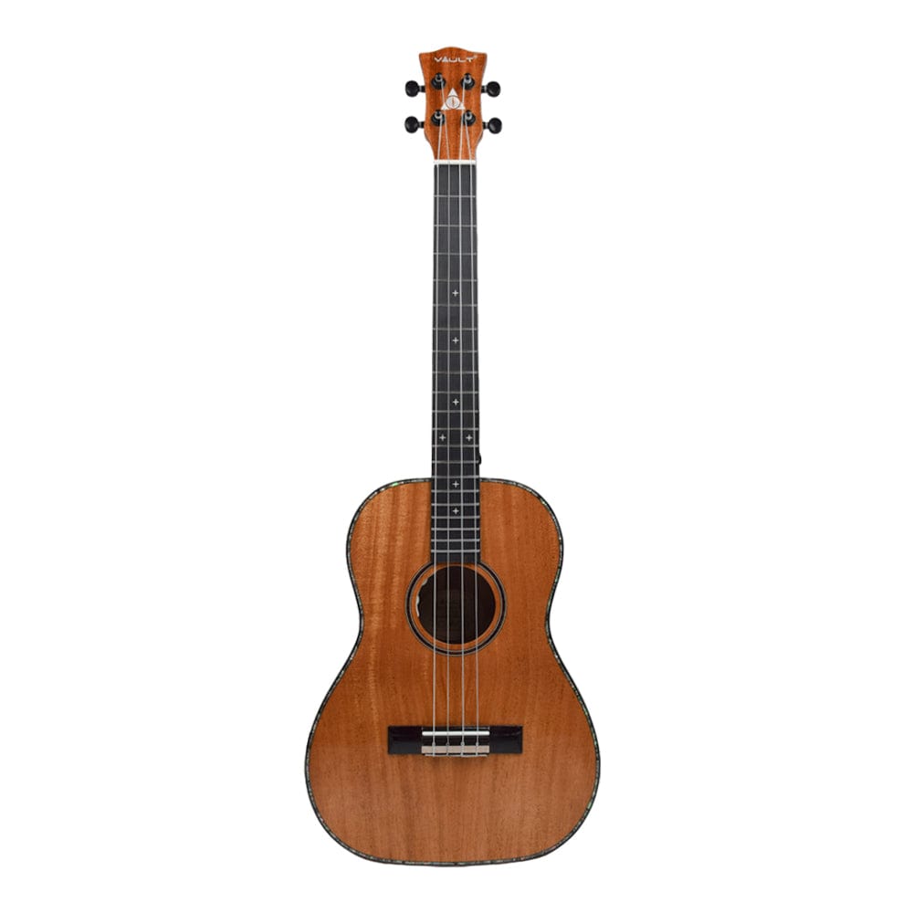 vault baritone ukuleles natural vault performer pro 30" all solid mahogany premium baritone ukulele with eq & gigbag - open box