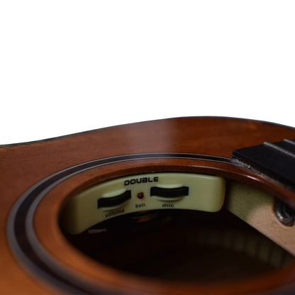 vault baritone ukuleles natural vault performer pro 30" all solid mahogany premium baritone ukulele with eq & gigbag - open box