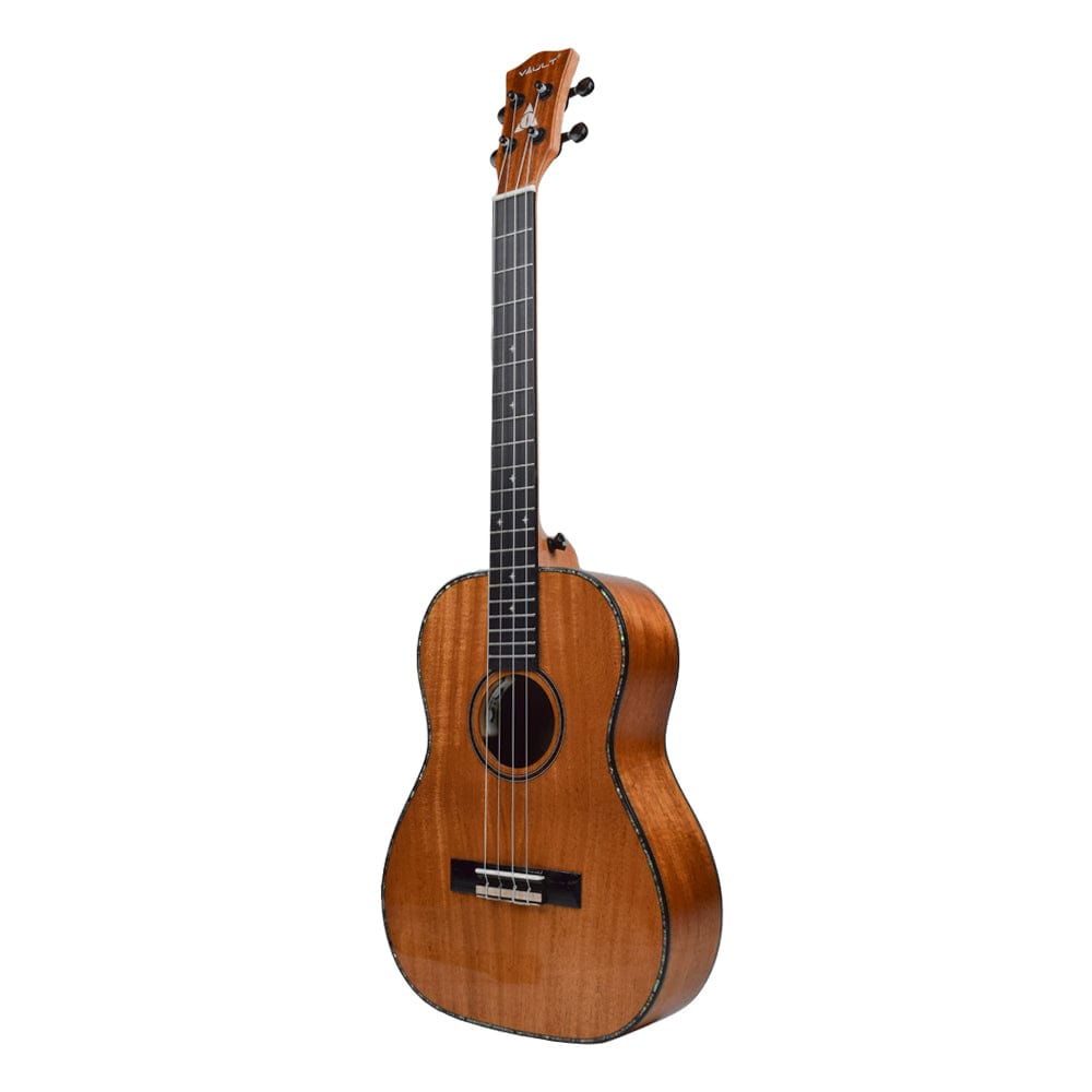 vault baritone ukuleles natural vault performer pro 30" all solid mahogany premium baritone ukulele with eq & gigbag - open box