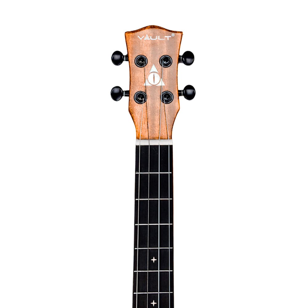 vault baritone ukuleles natural vault performer pro 30" all solid mahogany premium baritone ukulele with eq & gigbag - open box