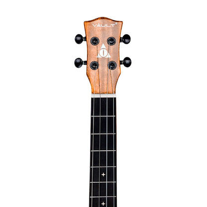 vault baritone ukuleles natural vault performer pro 30" all solid mahogany premium baritone ukulele with eq & gigbag - open box
