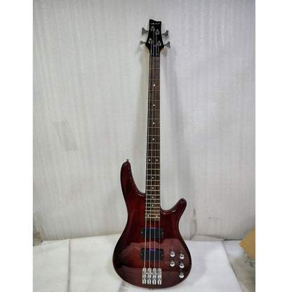 Vault Bass Guitars 202401029965 Vault Performer Pro RB4 Four String Electric Bass Guitar with Gigbag - High Gloss Solid Mahogany - Open Box