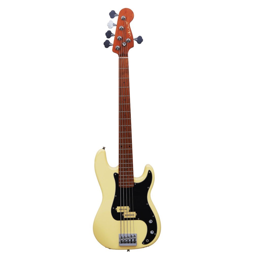 Vault Bass Guitars Butter Cream Vault PB Series 2 Precision Bass 5-String Bass Guitar#colour_buttercream 