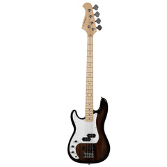 Vault Bass Guitars Transparent Black Vault PJ Style Left-Handed 4-String Electric Bass Guitar