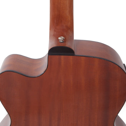 Vault Bass Guitars Vault EB40CE 4 String Solid-Top Acoustic Bass Guitar With EQ and Padded Gigbag - 34" Long Scale Length #color-natural_size_34-inch-long-scale-length