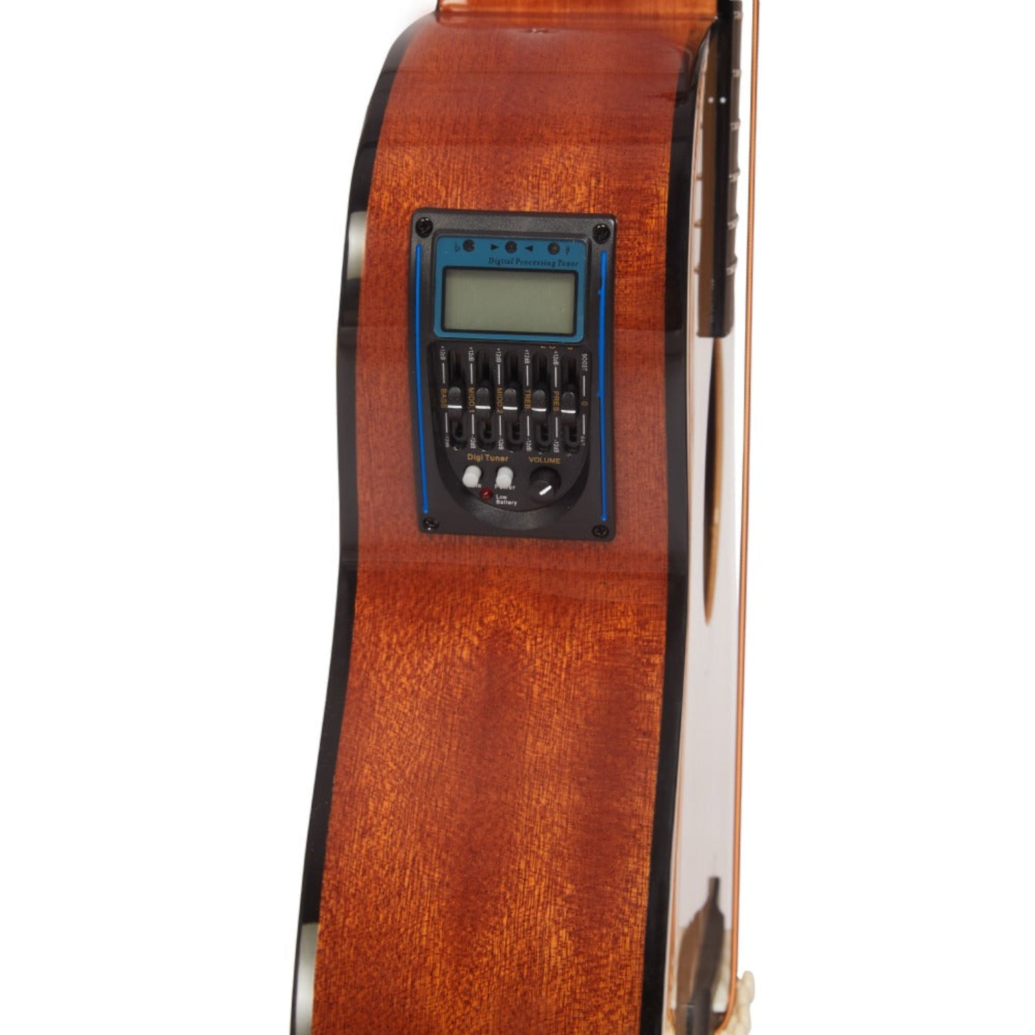 Vault Bass Guitars Vault EB40CE 4 String Solid-Top Acoustic Bass Guitar With EQ and Padded Gigbag - 34" Long Scale Length #color_natural,size_34-inch-long-scale-length