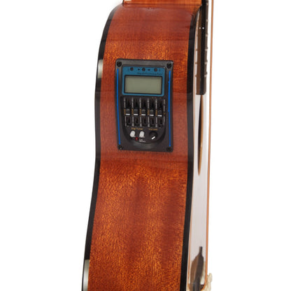 Vault Bass Guitars Vault EB40CE 4 String Solid-Top Acoustic Bass Guitar With EQ and Padded Gigbag - 34" Long Scale Length #color-natural_size_34-inch-long-scale-length
