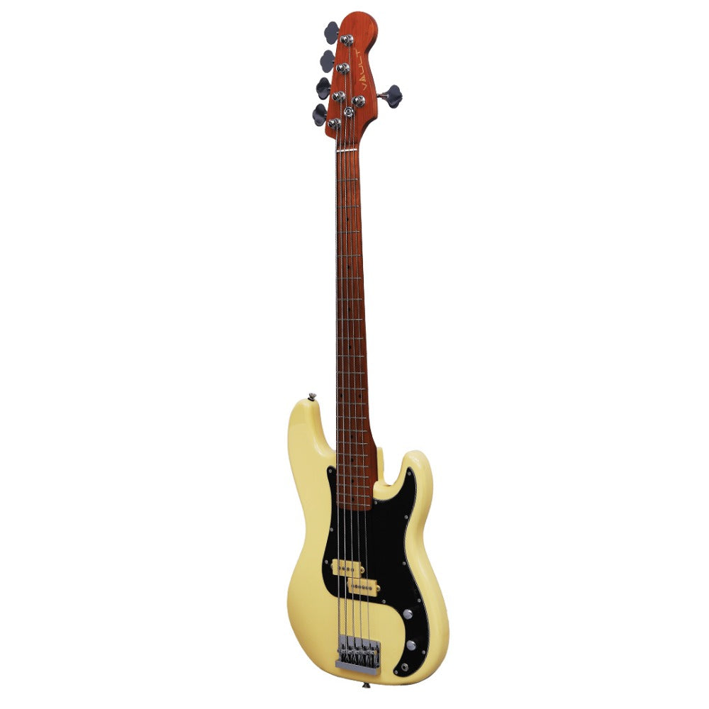 Vault Bass Guitars Vault PB Series 2 Precision Bass 5-String Bass Guitar#colour_buttercream 