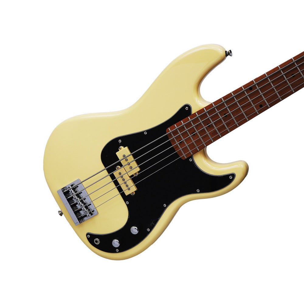 Vault Bass Guitars Vault PB Series 2 Precision Bass 5-String Bass Guitar#colour_buttercream 