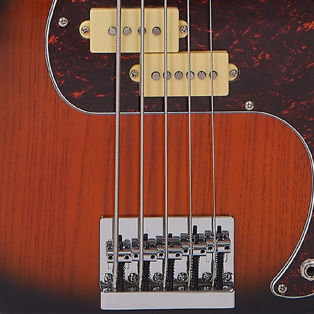 Vault Bass Guitars Vault PB Series 2 Precision Bass 5-String Bass Guitar#colour_2tone sunburst