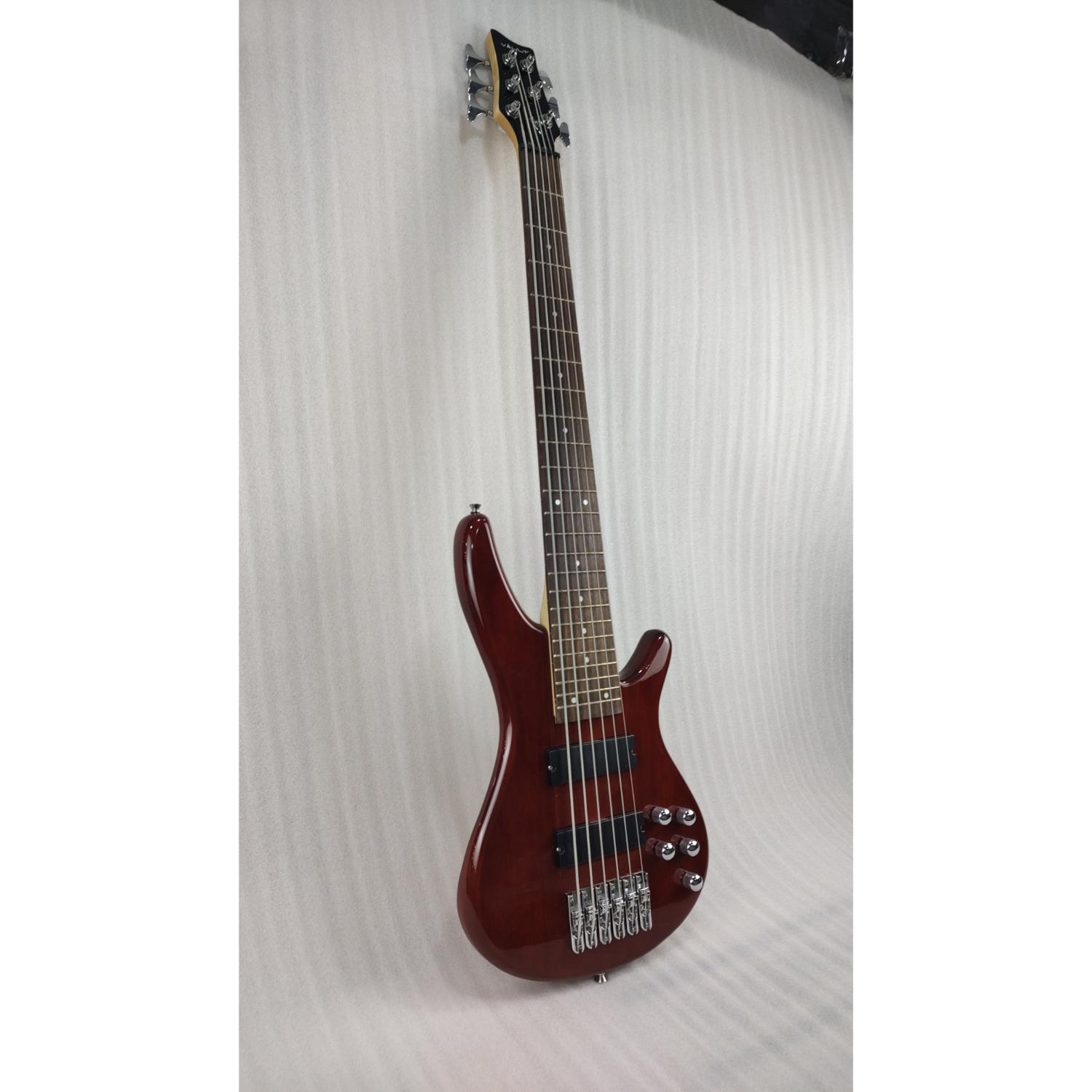 Vault Bass Guitars Vault Performer Pro RB6 Six String Electric Bass Guitar - High Gloss Solid Mahogany - Open Box