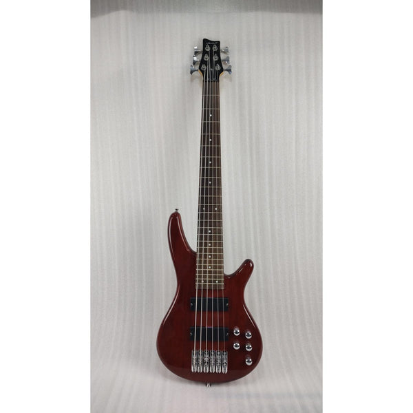 Vault Bass Guitars Vault Performer Pro RB6 Six String Electric Bass Guitar - High Gloss Solid Mahogany - Open Box