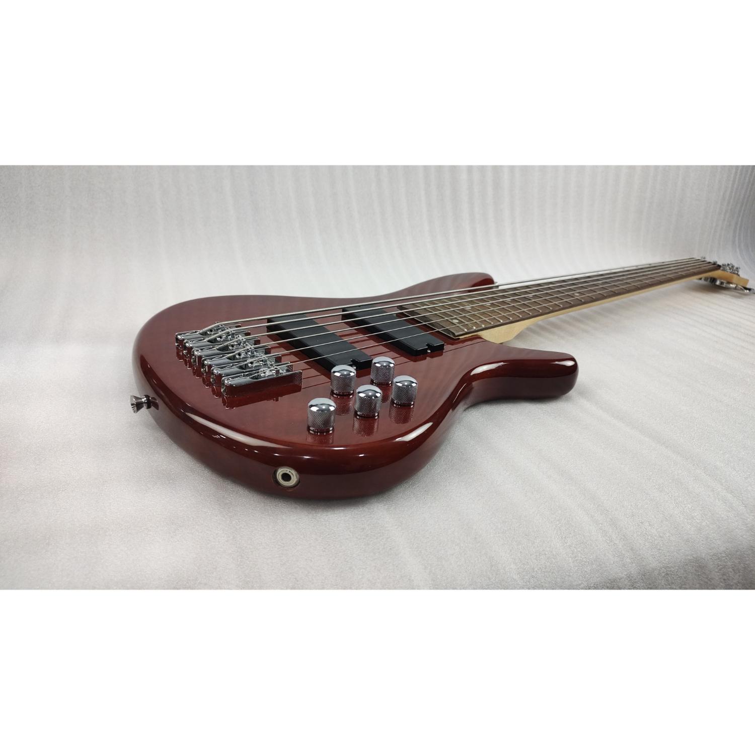 Vault Bass Guitars Vault Performer Pro RB6 Six String Electric Bass Guitar - High Gloss Solid Mahogany - Open Box