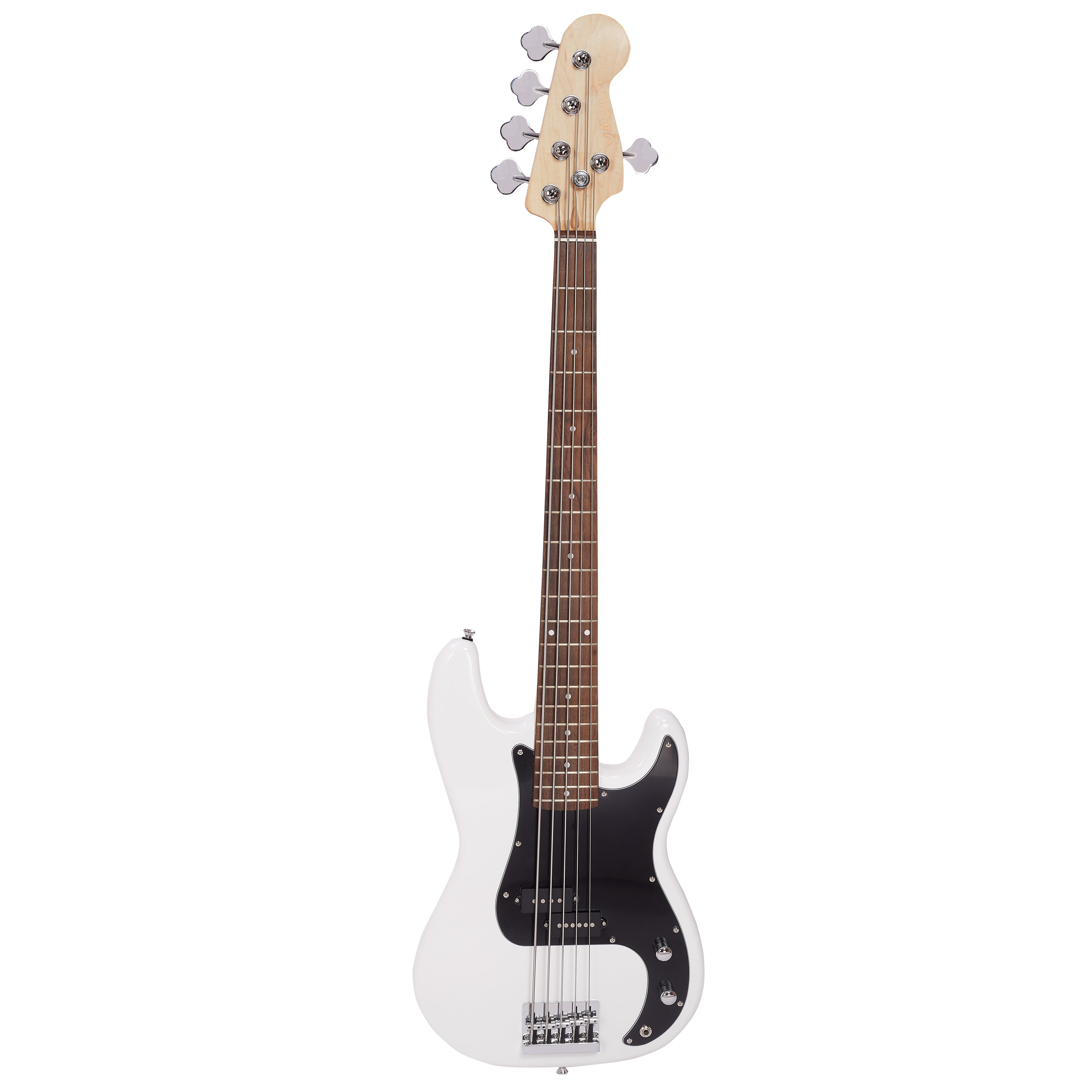 Vault Bass Guitars White Vault PRB Series 2 Precision Bass 5-String Bass Guitar #color_white