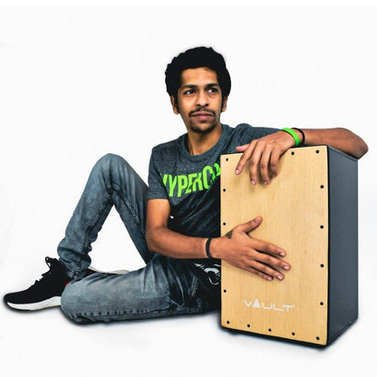 vault cajons vault drumbox oak wood cajon with 3 year warranty   