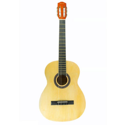 vault classical guitars vault cl-20 4/4 size classical guitar with bag - natural gloss   