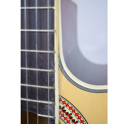 vault classical guitars vault ec39ce 39 inch classical guitar with pickup - natural - open box b stock    