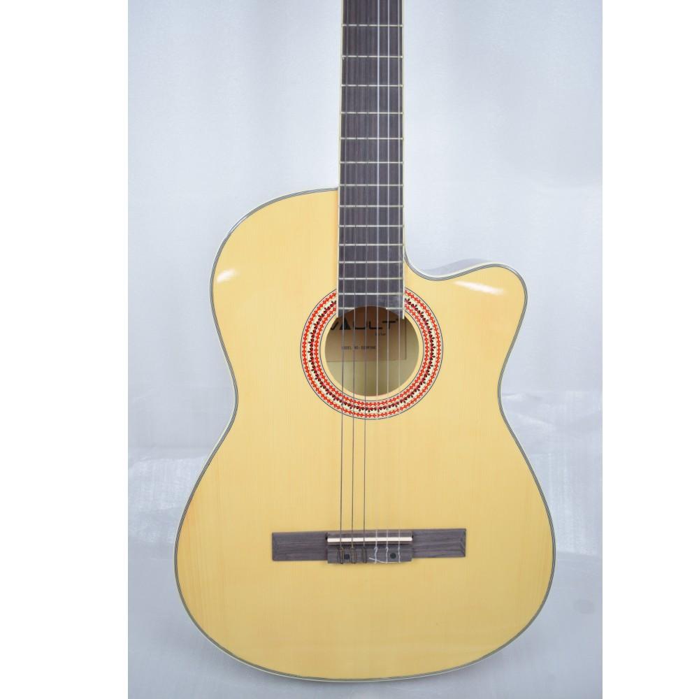 vault classical guitars vault ec39ce 39 inch classical guitar with pickup - natural - open box b stock    
