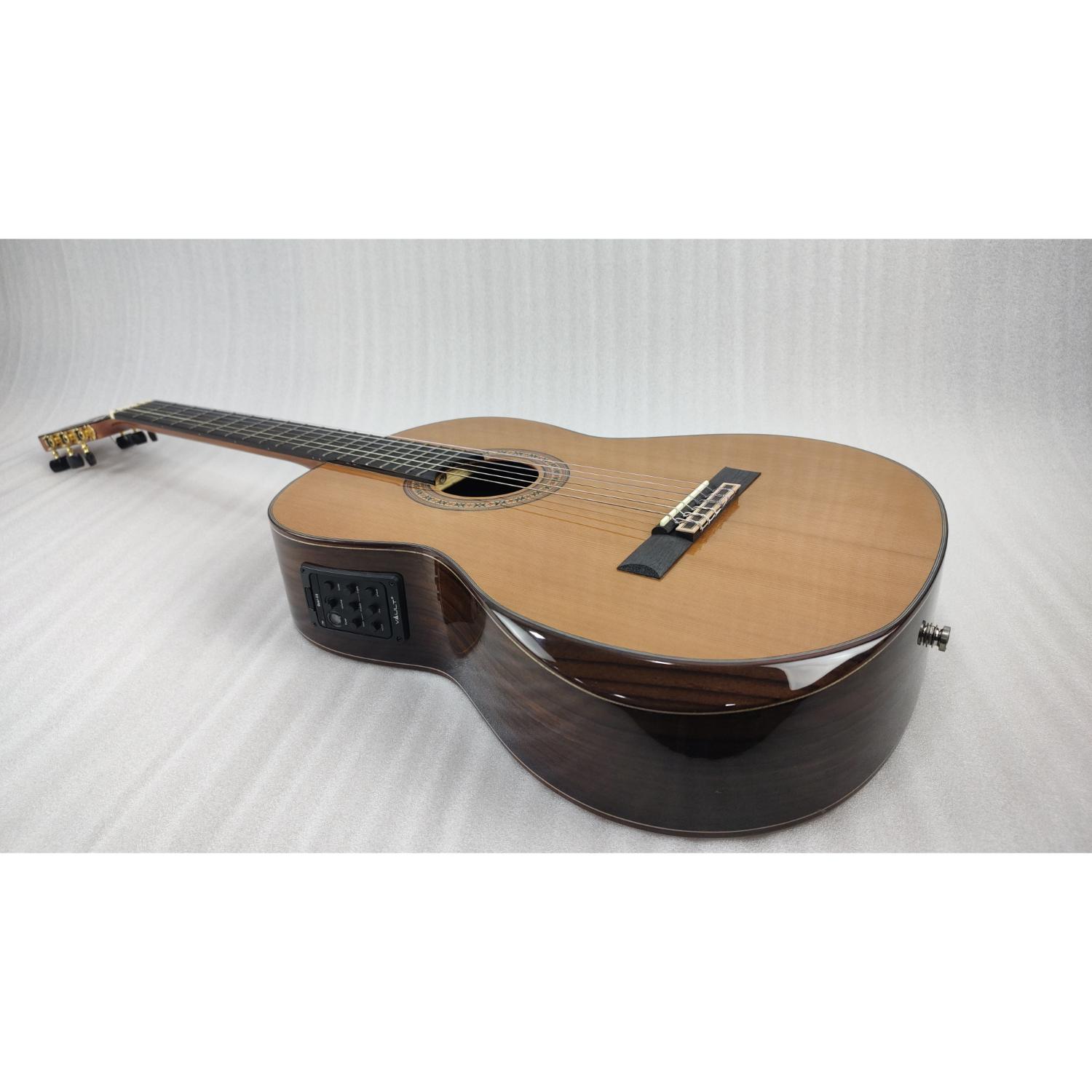Vault Classical Guitars Vault Performer Pro All Solid Body Classical Guitar with Armrest and Dual EQ Pickup - Open Box
