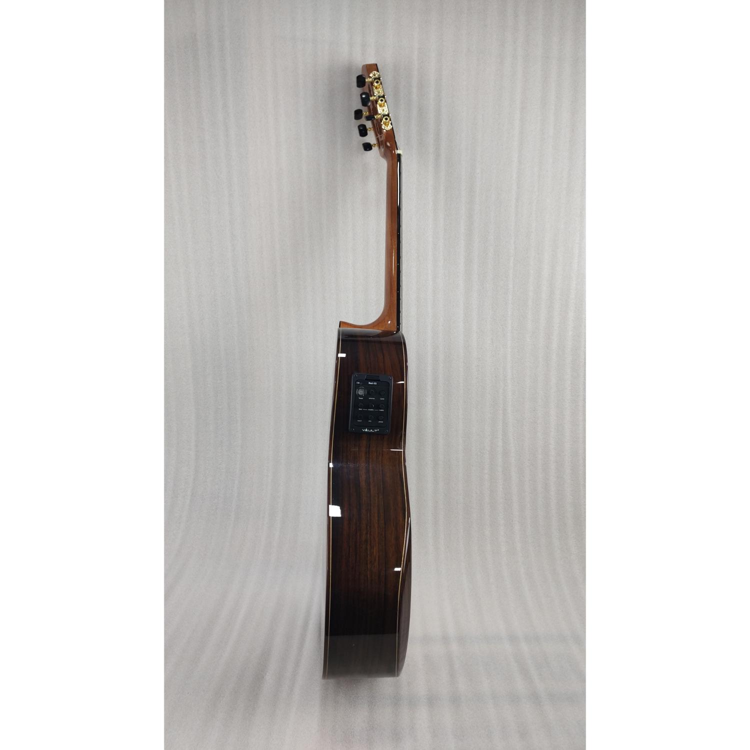 Vault Classical Guitars Vault Performer Pro All Solid Body Classical Guitar with Armrest and Dual EQ Pickup - Open Box
