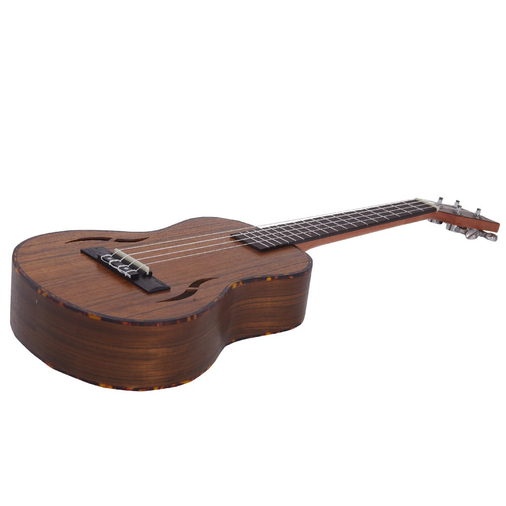 Vault Concert Ukuleles Natural Vault UK-200C 23" Premium Walnut Laminate with Side Soundport Concert Ukulele 