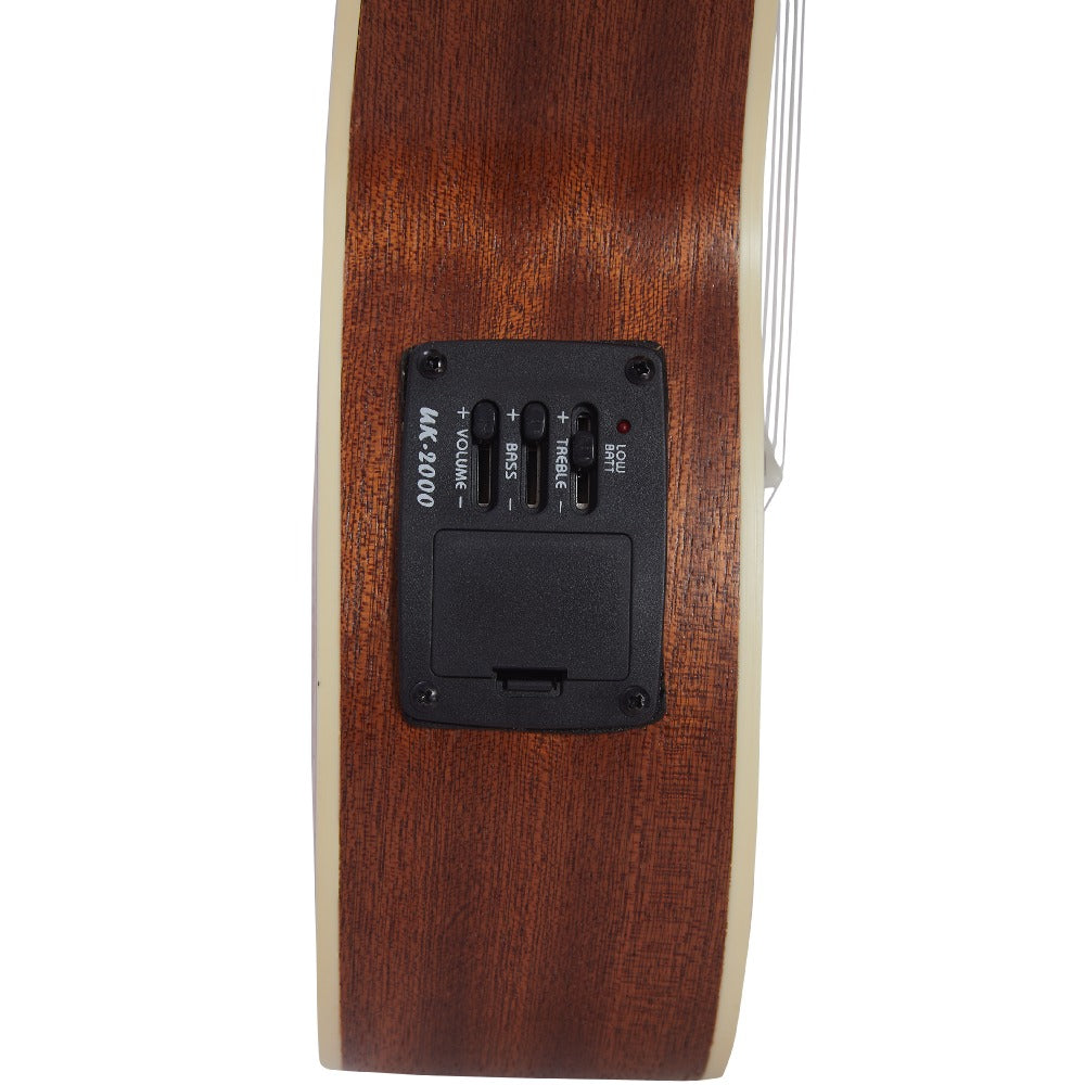 Vault Concert Ukuleles Vault UK-1000CC 23-Inch Solid Spruce Top Premium Semi Cutaway Concert Ukulele #type_electroacoustic