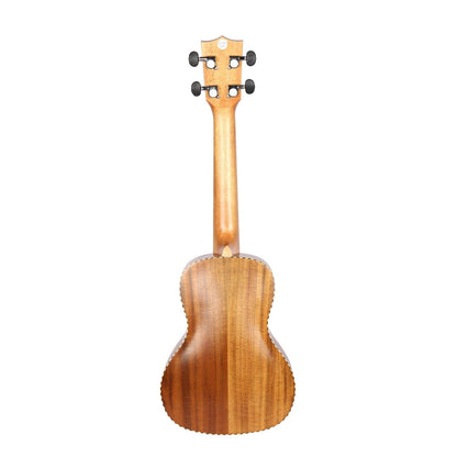 vault concert ukuleles vault uk-190 rosetta koa concert ukulele with gig bag, polishing cloth and tuner
