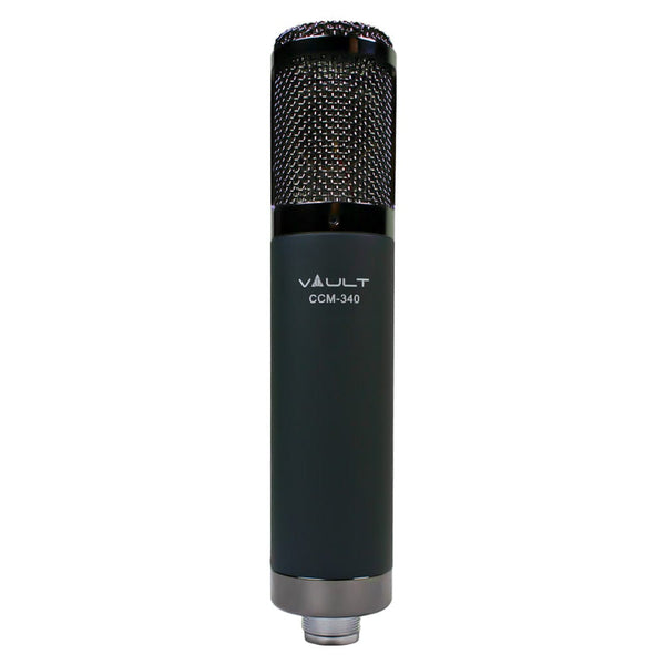 vault condenser microphones vault ccm-340 condenser cardioid microphone with shockmount, xlr cable and case