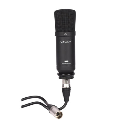 Vault Condenser Microphones Vault VCM Studio Condenser Microphone with XLR Cable, Tripod, Mount and Foam Pop Filter