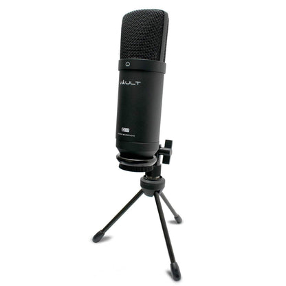 Vault Condenser Microphones Vault VCM Studio Condenser Microphone with XLR Cable, Tripod, Mount and Foam Pop Filter