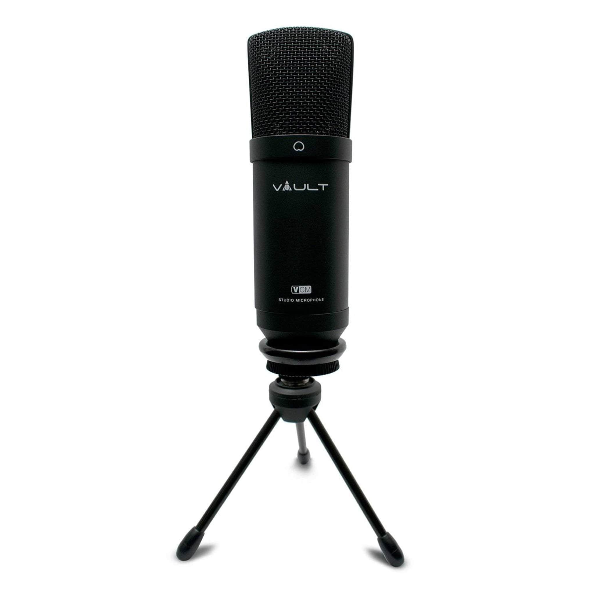 Vault Condenser Microphones Vault VCM Studio Condenser Microphone with XLR Cable, Tripod, Mount and Foam Pop Filter