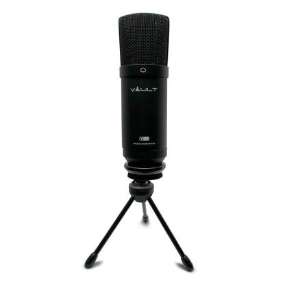 Vault Condenser Microphones Vault VCM Studio Condenser Microphone with XLR Cable, Tripod, Mount and Foam Pop Filter