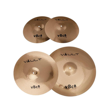 vault cymbal packs vault vbc8 cymbal pack (14inch hi-hats,18inch crash, 20inch ride)