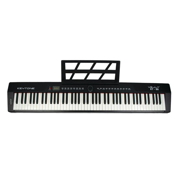 vault digital pianos black vault kt-88 keytone touch sensitive 88 key portable digital piano   #color_black