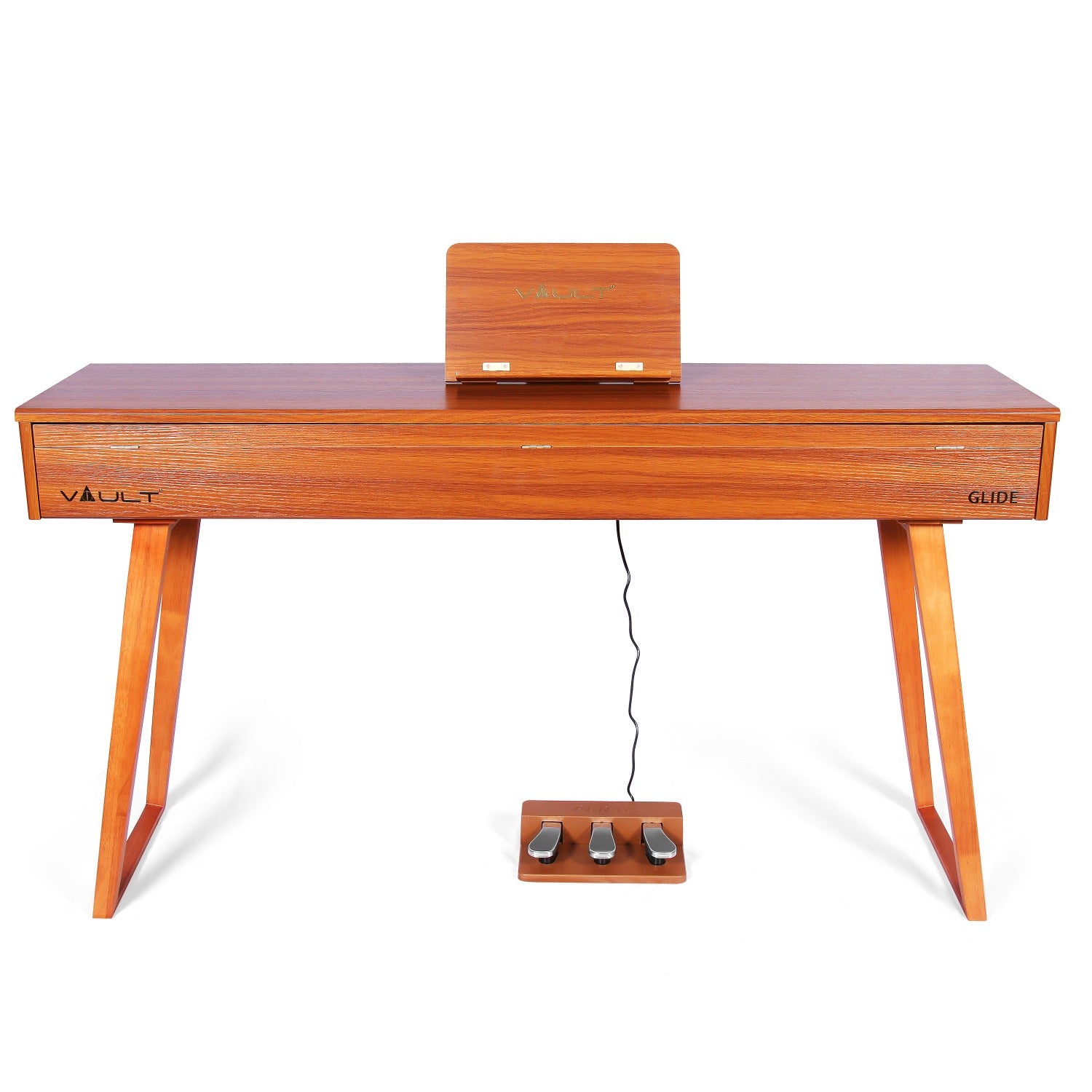 Vault Digital Pianos Brown Vault Glide 88 Key Premium Digital Piano with Stand and Pedal 