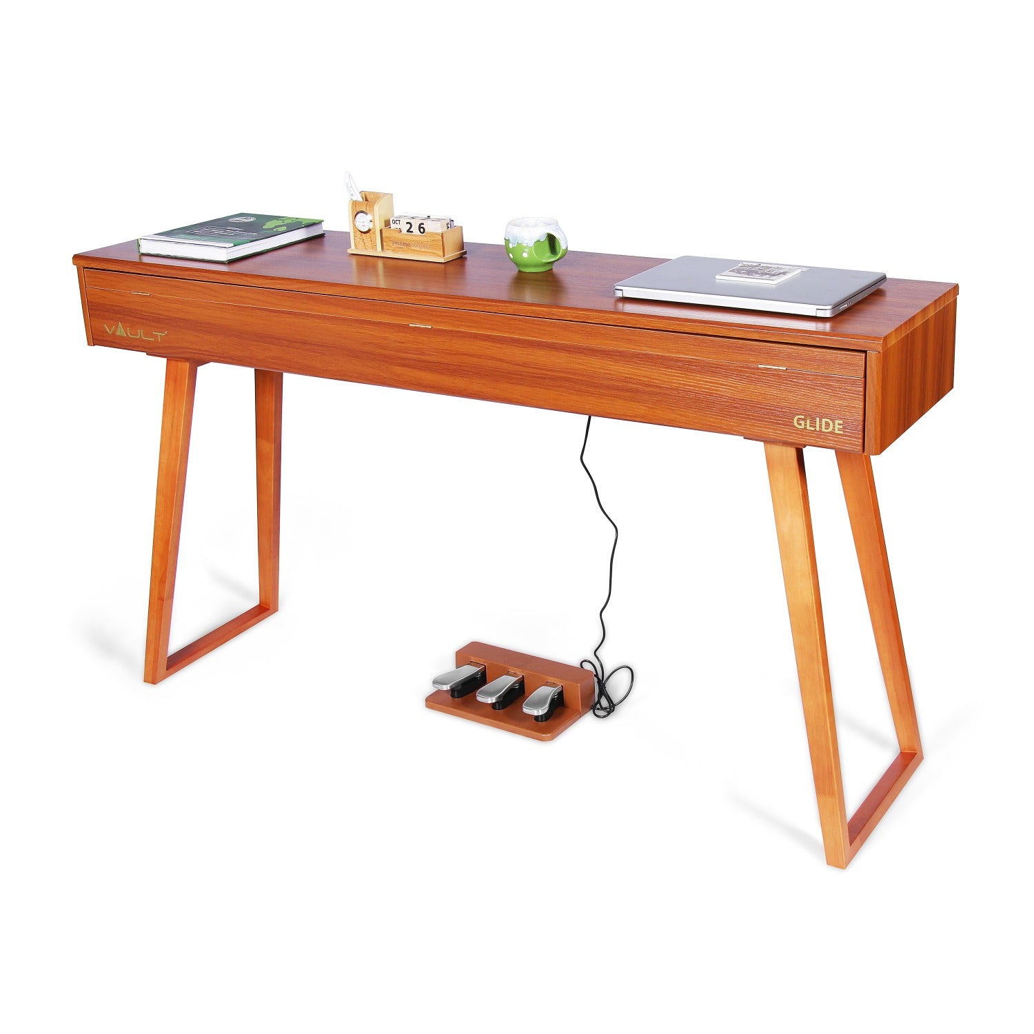 Vault Digital Pianos Brown Vault Glide 88 Key Premium Digital Piano with Stand and Pedal 