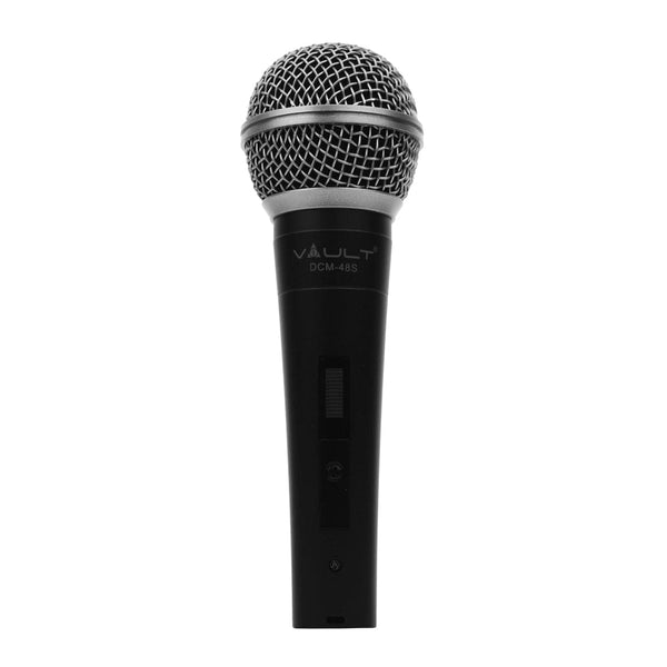 vault dynamic microphones vault dcm-48s dynamic cardioid microphone with switch and xlr cable