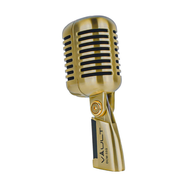 vault dynamic microphones vault dcm-55s dynamic cardioid microphone with switch, mic clip, xlr cable and case