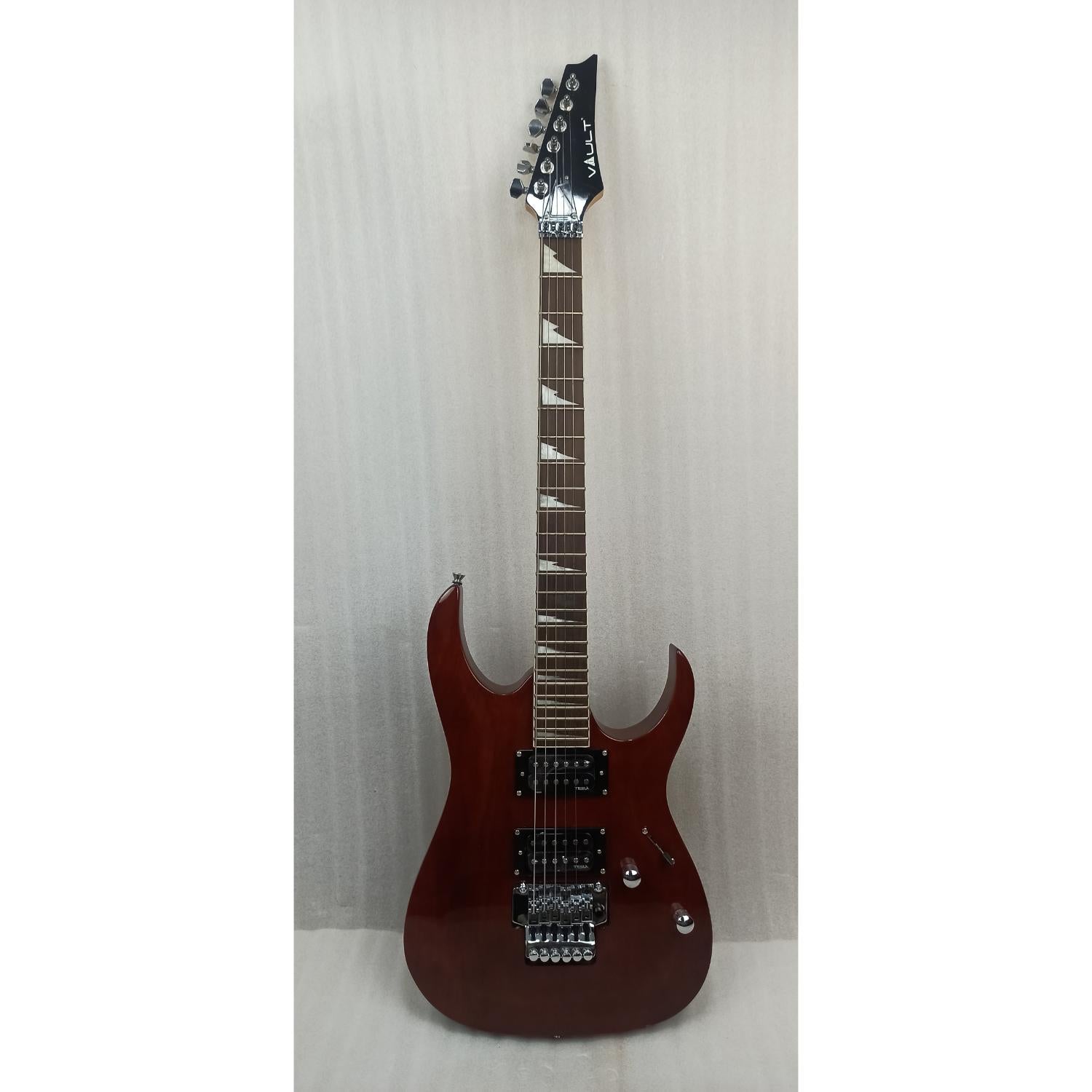 Vault Electric Guitars 202401029774 Vault Performer Pro RG 6 String Electric Guitar - High Gloss Solid Mahogany - Open Box #barcode_202401029774
