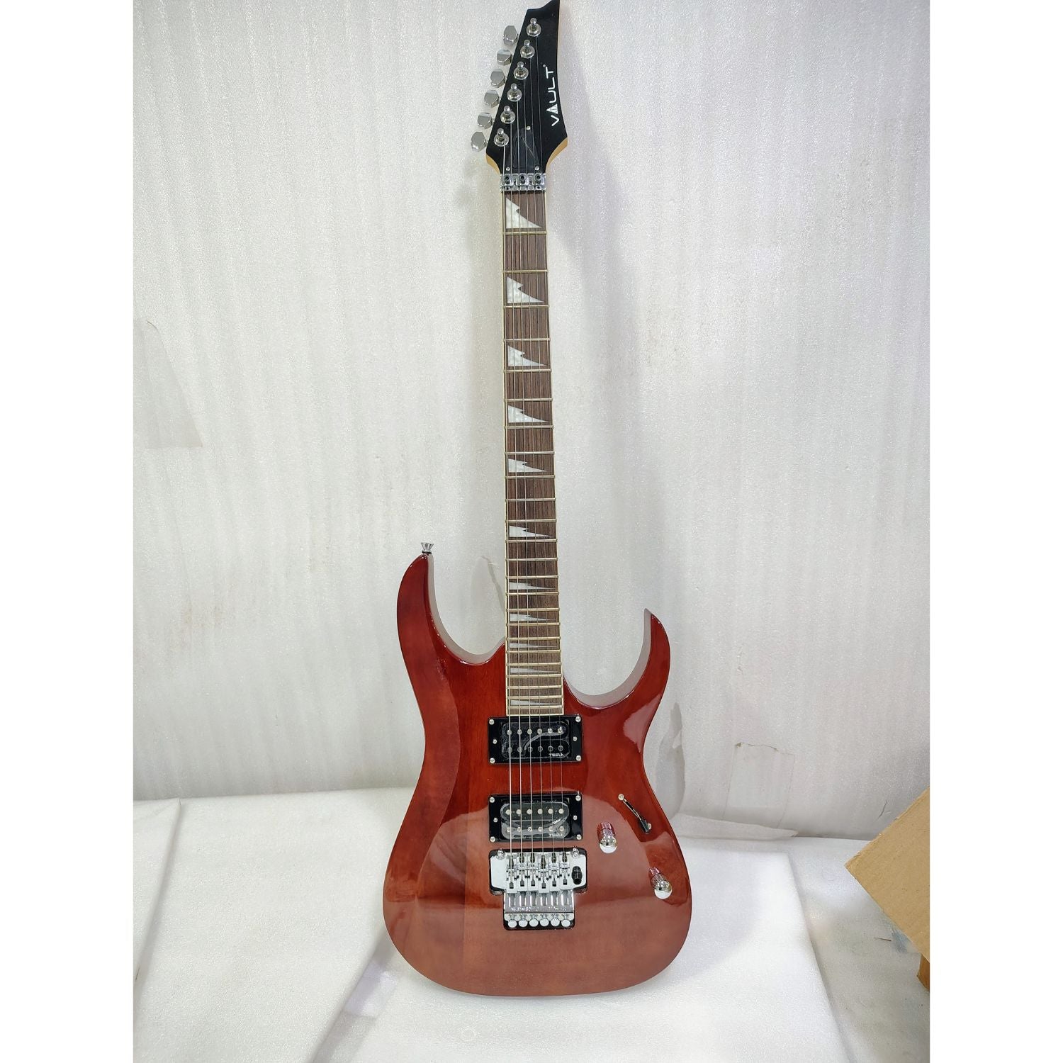 Vault Electric Guitars 202401029775 Vault Performer Pro RG 6 String Electric Guitar - High Gloss Solid Mahogany - Open Box #barcode_202401029775